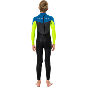 2021 Rip Curl Junior Omega 5/3mm GBS Back Zip Wetsuit WSM9SB - Neon Lime